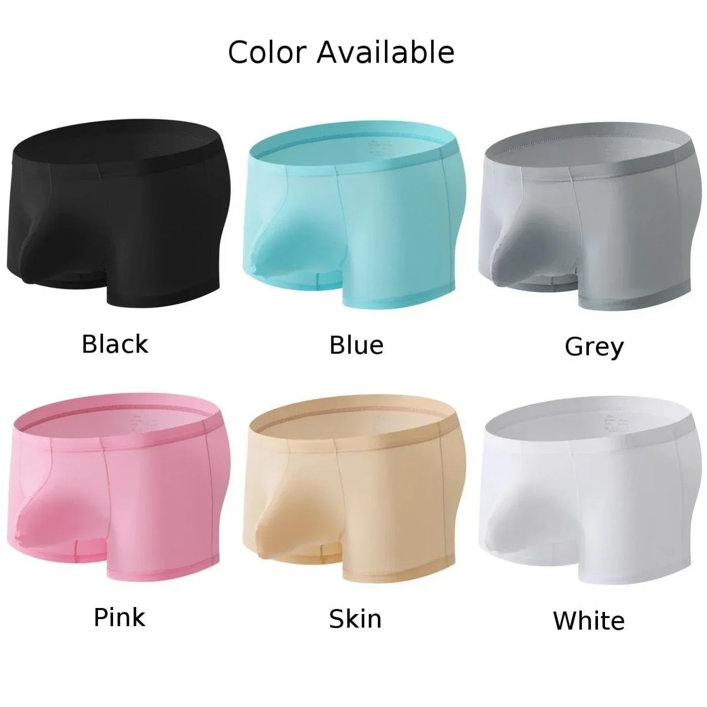 メンズアイスシルクボクサーパンツ,下着,下着,伸縮性パンティー,無地ショーツ,1ユニット