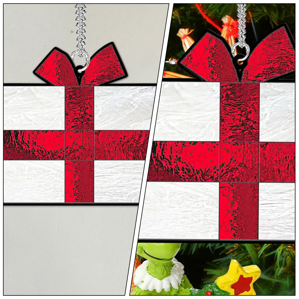 

Xmas Acrylic Hanging Decor Stable Christmas Window Porch Ornament Home Party Decoration Christmas Hanging Ornament