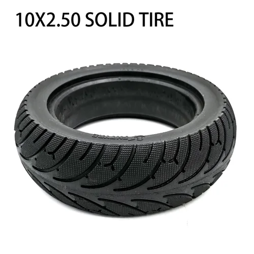Neumático sólido de 10 pulgadas, 10x2.5, ruedas de goma, neumático para patinete eléctrico