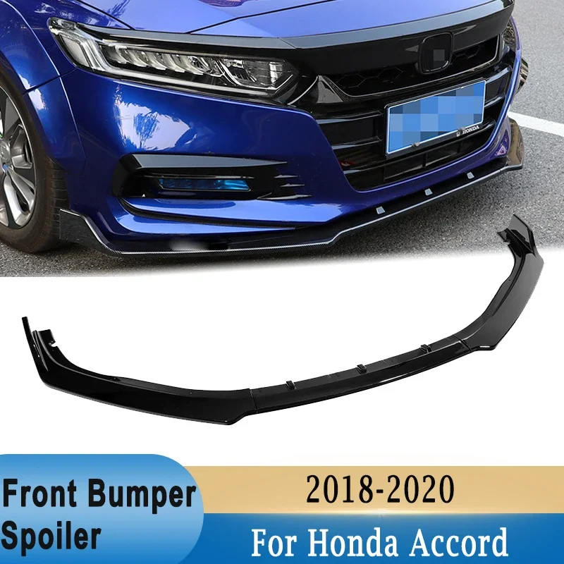 

For Honda Accord 2018-2020 Front Bumper Spoiler Lip Front Lower Diffuser Splitters Carbon Fiber Black Car Modification Body Kit