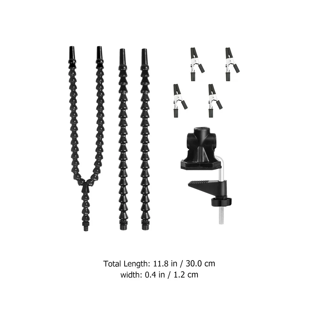 ชุดขาตั้งช่วยบัดกรี 1 ชุด คุณภาพสูง ผลิตจากพลาสติก 4 แขนยืดหยุ่น ปรับระดับได้ ใช้สำหรับงานเชื่อม โต๊ะเชื่อม ช่วยงานบัดกรี สถานีบัดกรี