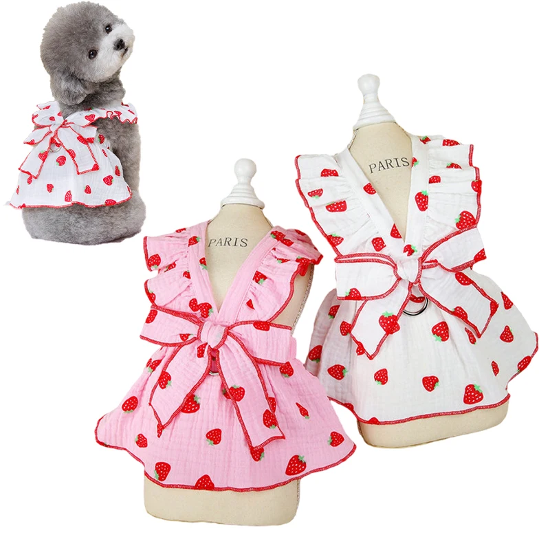 

Sweet Dog Cat Skirt Summer Pet Princess Dress for Chihuahua Maltese Puppy Kitten Dresses Small Girl Dogs Clothes Yorkies Skirt