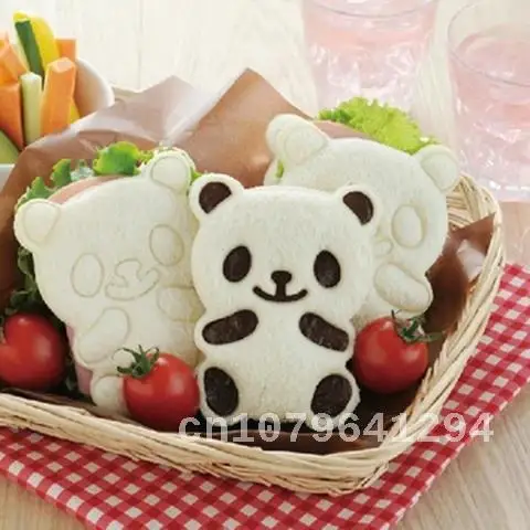 

Cartoon Panda Mold Rice Sushi Mould Onigiri Shaper and Dry Roasted Seaweed Cutter Set Kitchen Mold Tools EA - 4pcs/set