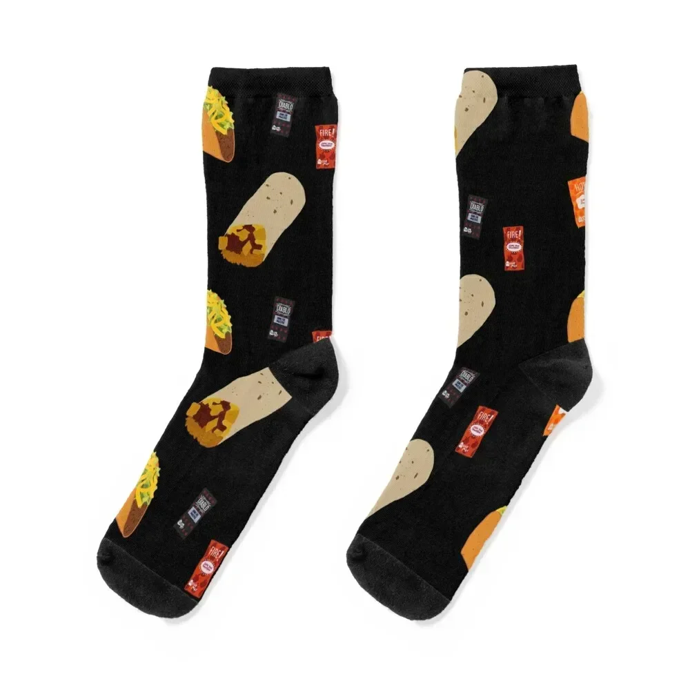 

Taco Bell Bundle Meal Pack Socks Toe sports warm winter hockey halloween Socks Female Men's