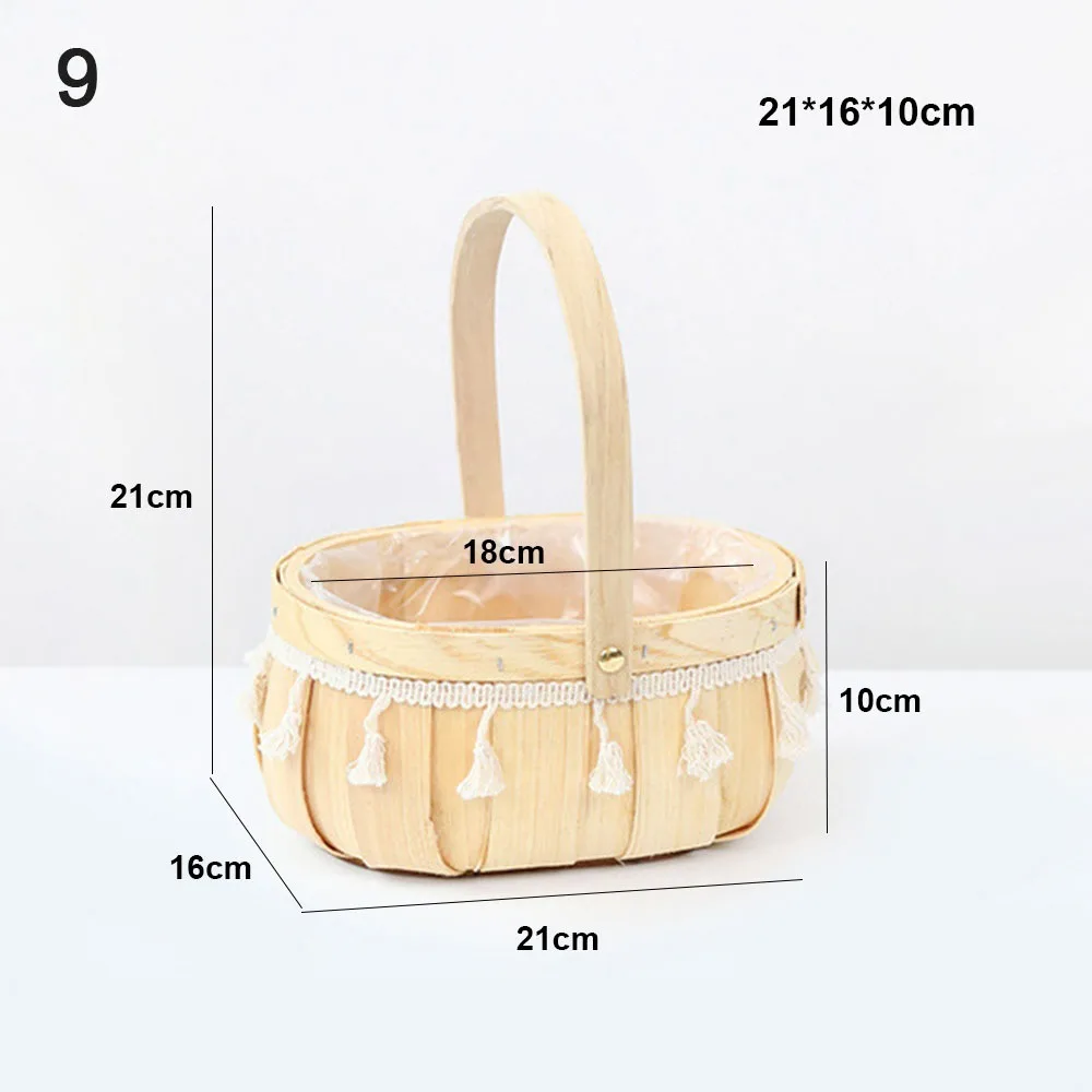 

Mini Miniature Dollhouse Basket Fashion Handmade Hand Woven Basket DIY Paper Vine Handheld Flower Basket