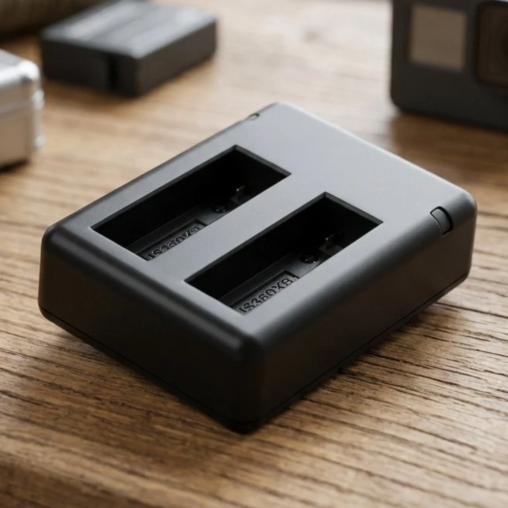Dual Slot USB Power For Charger for Insta360 X 900mAh Batteries Simultaneous Charging 60.2x45.3x20mm Overcharge Safe