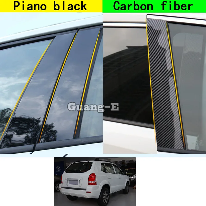 

For Hyundai Tucson 2007 2008 2009 2010 2011 2012 2013 2014 Car PC Material Pillar Post Cover Door Trim Window Molding Sticker