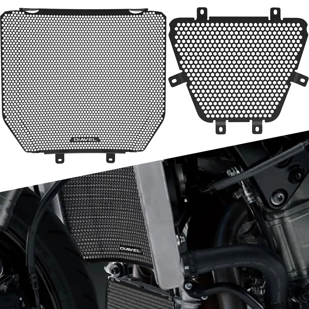 

Motorcycle Aluminum Radiator Guard Grille Cover Protector Oil Cooler Grill Protective For Ducati Diavel V4 DIAVEL V 4 2023 2024