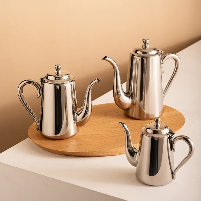 

Stainless Steel Tea Pot Set - Multiple Sizes Available for Modern Kitchenware