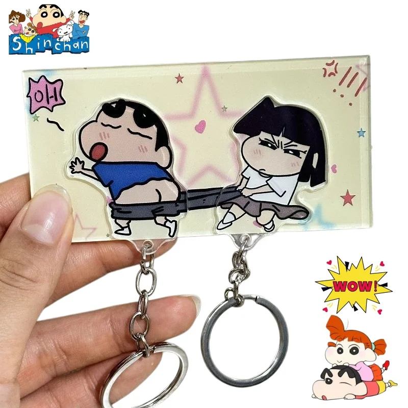 Porte-clés créatif Crayon Shinnohara Shinnosuke, pendentif de sac à dos amusant et tendance, jouet cadeau