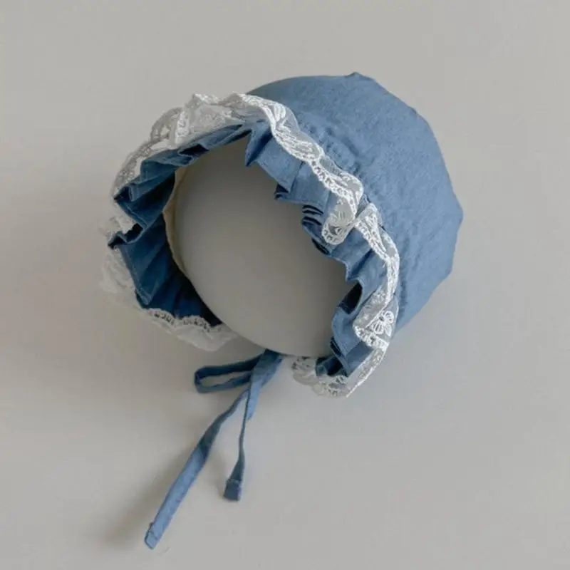 

95AE Baby Hat Little Girl Infant Bonnet Caps Spring Autumn Princess Hat Baby Sun Hats for Newborn 0-1 Year