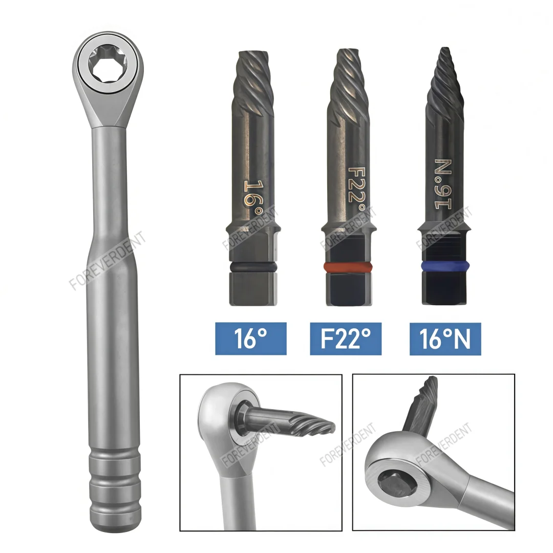 

Dental Carbide Extractor SOS Tool Set - Broken Implant Fixture Remove Wrench Failed Screws Pick up Tool for Oral Care