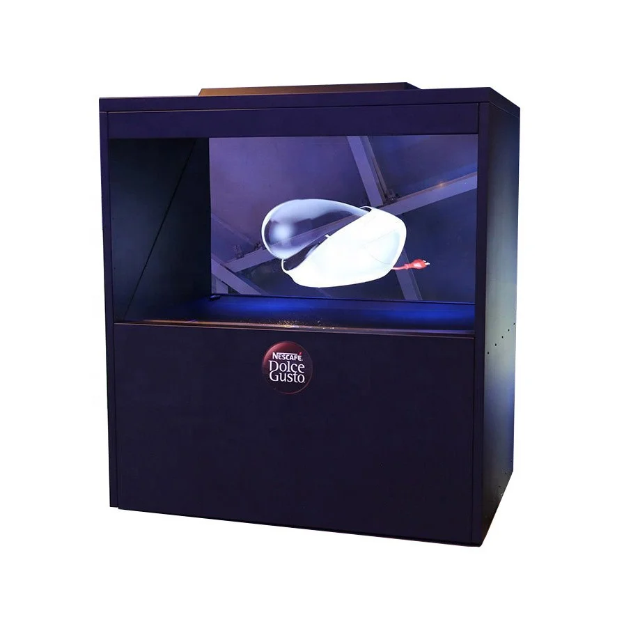 22inch holographic display 3D pyramid display cabinet holographic advertising equipment