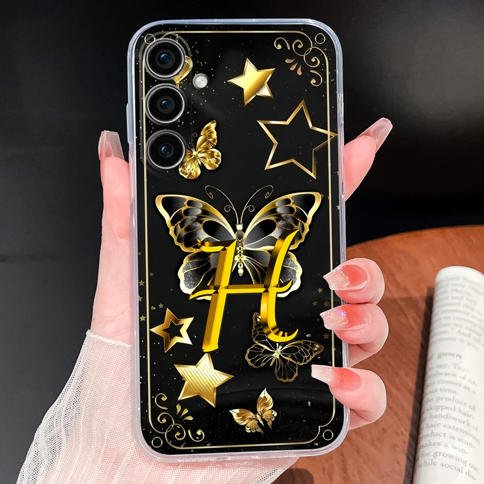 For Samsung Galaxy S25 Plus Ultra S25 Edge S25FE Phone Case Fashion Star Letters Lightweight Shell Soft TPU Clear Silicone Funda #5