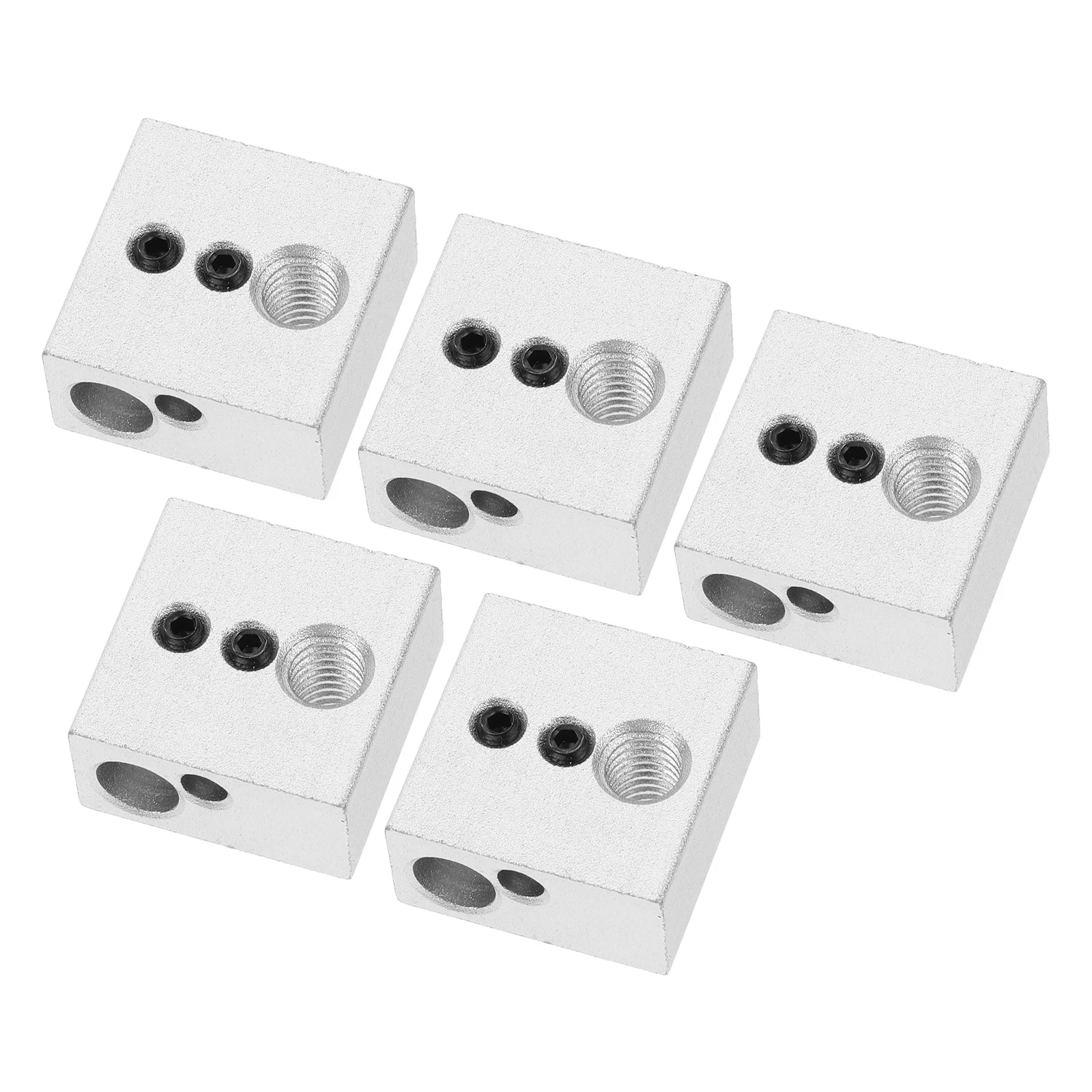 5 шт. тепловой блок для 3D-принтера, алюминиевый блок нагревателя экструдера, детали для 3D-печати, высокая теплопроводность, простая установка