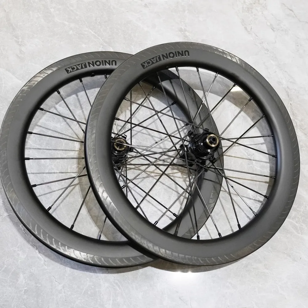 AliExpress Unionjack carbon wheelset 7speed for brompton Cline Pline Tline rim ultralight carbon wheel ceramic hub