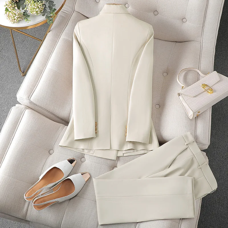 New autumn and winter women's long-sleeved professional suit and trousers formal suit