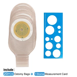 أكياس فغر القولون من قطعة واحدة مع حافة وأكياس فغر للمريض ، 20 قطعة أعلى 6 مبيعات بيكيني لاستئصال الثدي - رقم 2