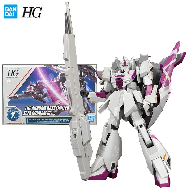 Bandai Genuine Gundam Model Garage Kit HGUC Series 1/144 THE GUNDAM BASE LIMITED ZETA3 Anime Action Figure Toys for Boys