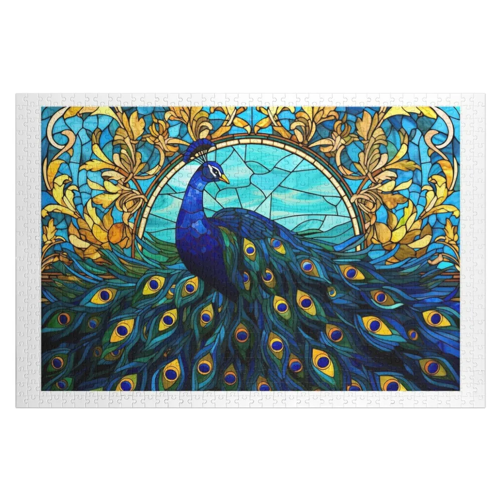 

Stained Glass Peacock Jigsaw Puzzle Personalised Jigsaw Custom Wooden Gift Custom Child Personalized Toys Puzzle