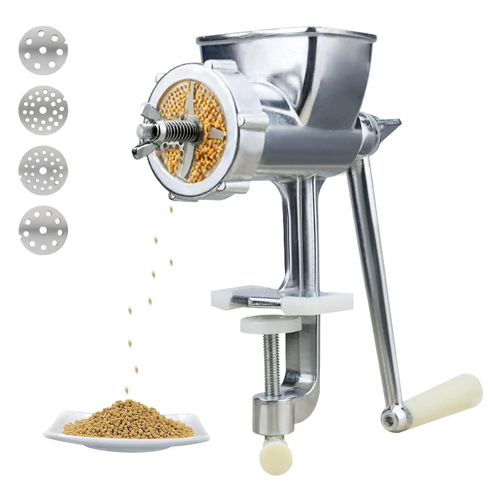 Manual Pet Food Kibble Machine Kibble Mill 1.5mm/2mm/2.5mm/3mm Compact Multifunctional Granulator for Farm Backyard Workshop