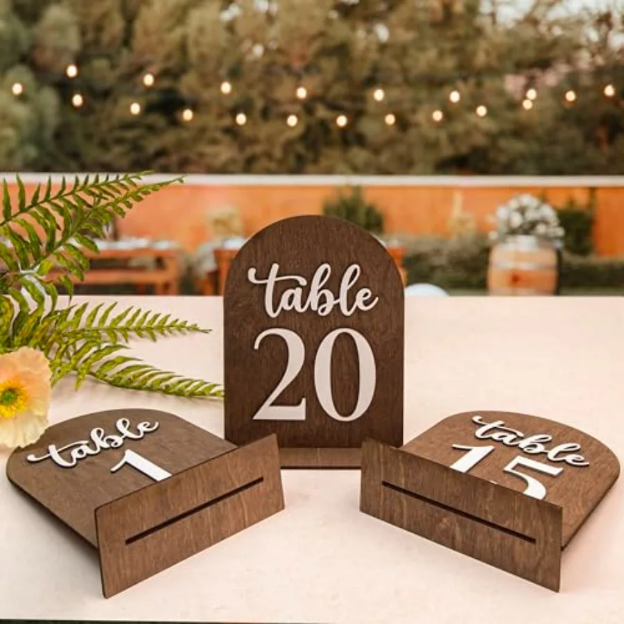 

Wedding Table Numbers 1-20 Wood Table Numbers For Wedding Reception 1-20 Restaurant Tables Number Signs With Stands Wooden Tabl