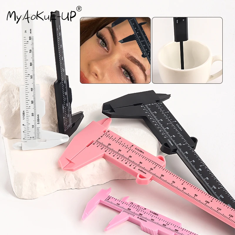 

80/150mm Portable Plastic Sliding Vernier Caliper Double Scale Dial Gauge Ruler Measure Tool Ruler Inside Diameter Depth Meter
