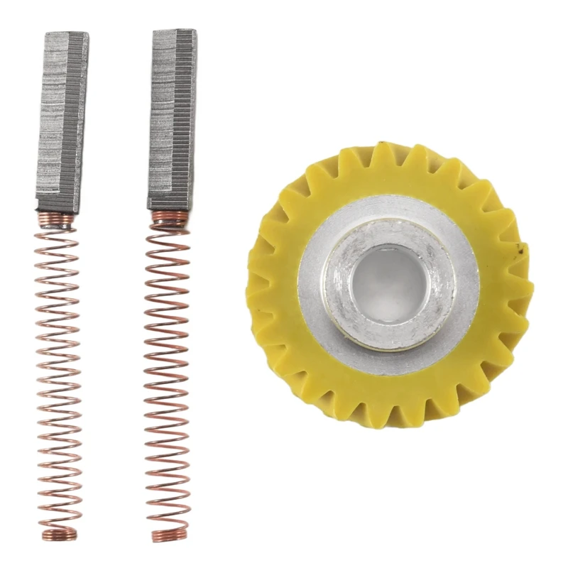 W10112253 9706416 Motor Brush W10380496 4162897 Mixer Worm Drive Gear For Kitchenaid Stand & A Pair Of Motor Brush