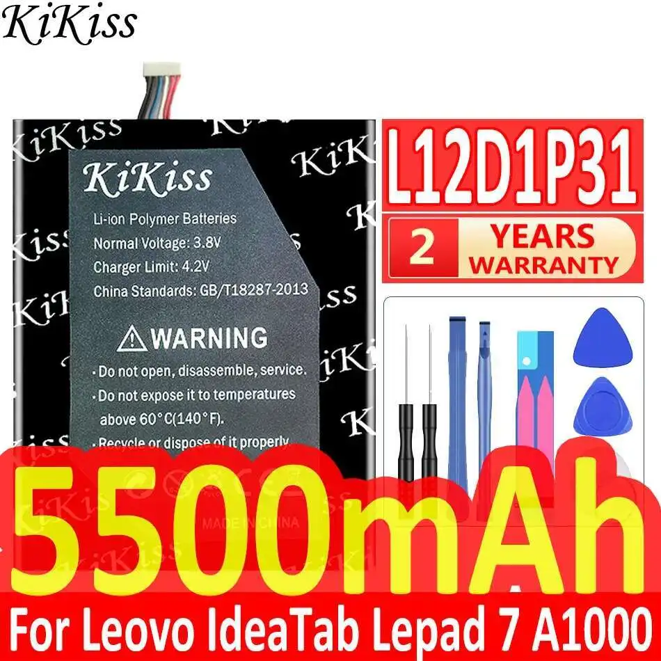 

L12D1P31 L12T1P33 5500Mah High-Efficiency For Lenovo Ideatab Lepad A1000 A1010 A5000 A3000 A3000-H Tablet Battery