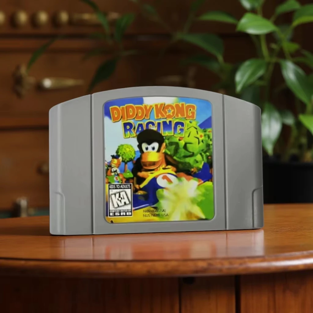NTSC US Version 64 Bit Console Cartridge  DONKEY KONG 64, DIDDY KONG RACING, RAMPAGE WORLD TOUR,Tag Anywhere