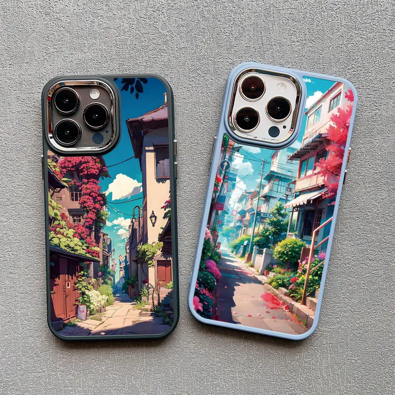 Japanese Aesthetic Tokyo City Street Scenery Phone Case For iPhone 13 12 Pro Max 11 15 Pro Max 14 7 8 Plus XS X XR Silicon Cover