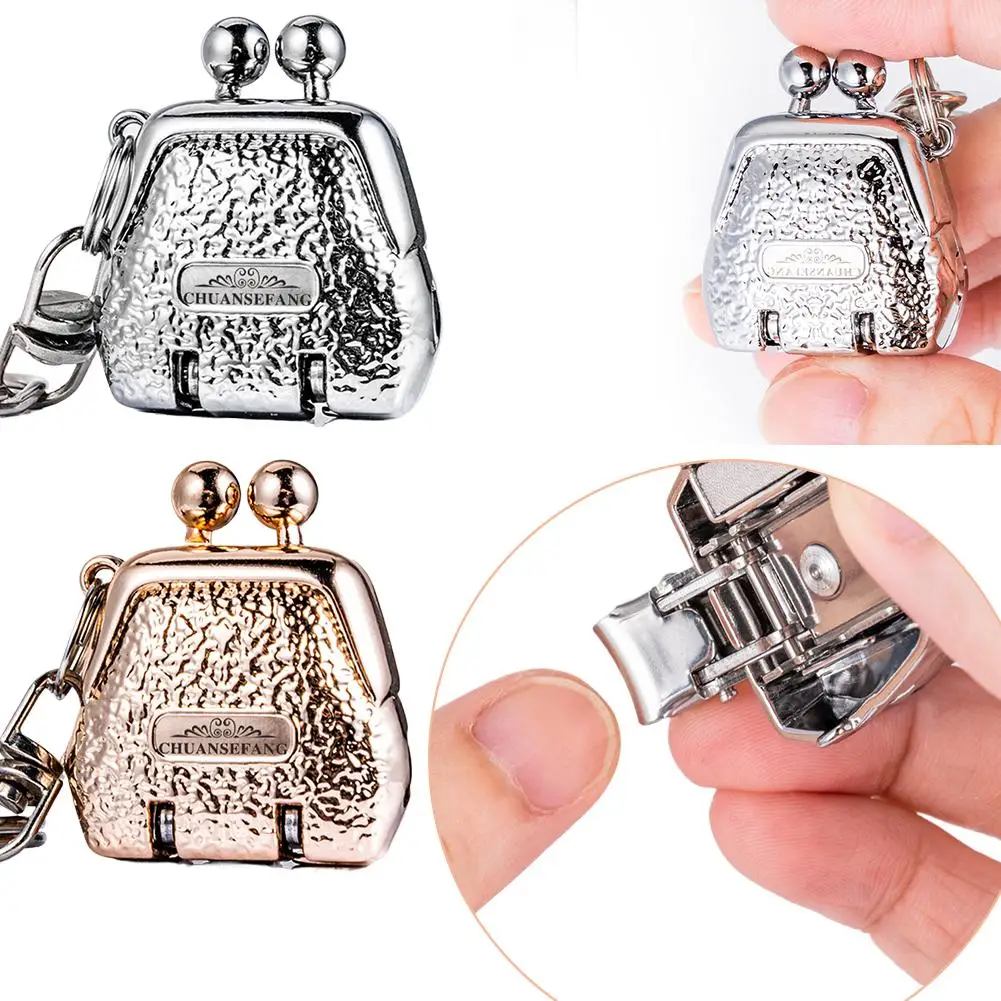 

1 шт., машинка для стрижки ногтей из нержавеющей стали, металлическая складная мини-машинка для стрижки ногтей, отделка ногтей, креативный рюкзак для багажа, брелок, подарки