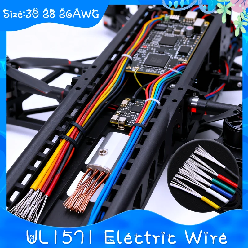 

Premium 5-Meter Electronic Cable 32-26 AWG Tin-Plated Copper with PVC Insulation UL1571 Certified for Safe DIY Projects Wiring