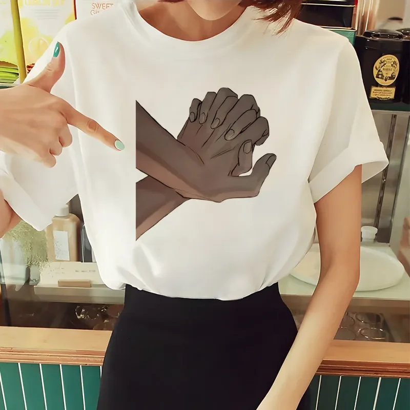 Painter of The Night T-shirt for Women Short Sleeve Ladies Tops Anime Cartoon T Shirt for Male Printed White T Shirt Women Tees