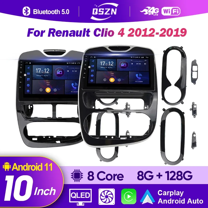 Android 13 Auto Carplay Car Radio For Renault Clio 4 2012 - 2019 Video Multimedia Player Stereo Audio 2K QLED GPS 2din autoradio