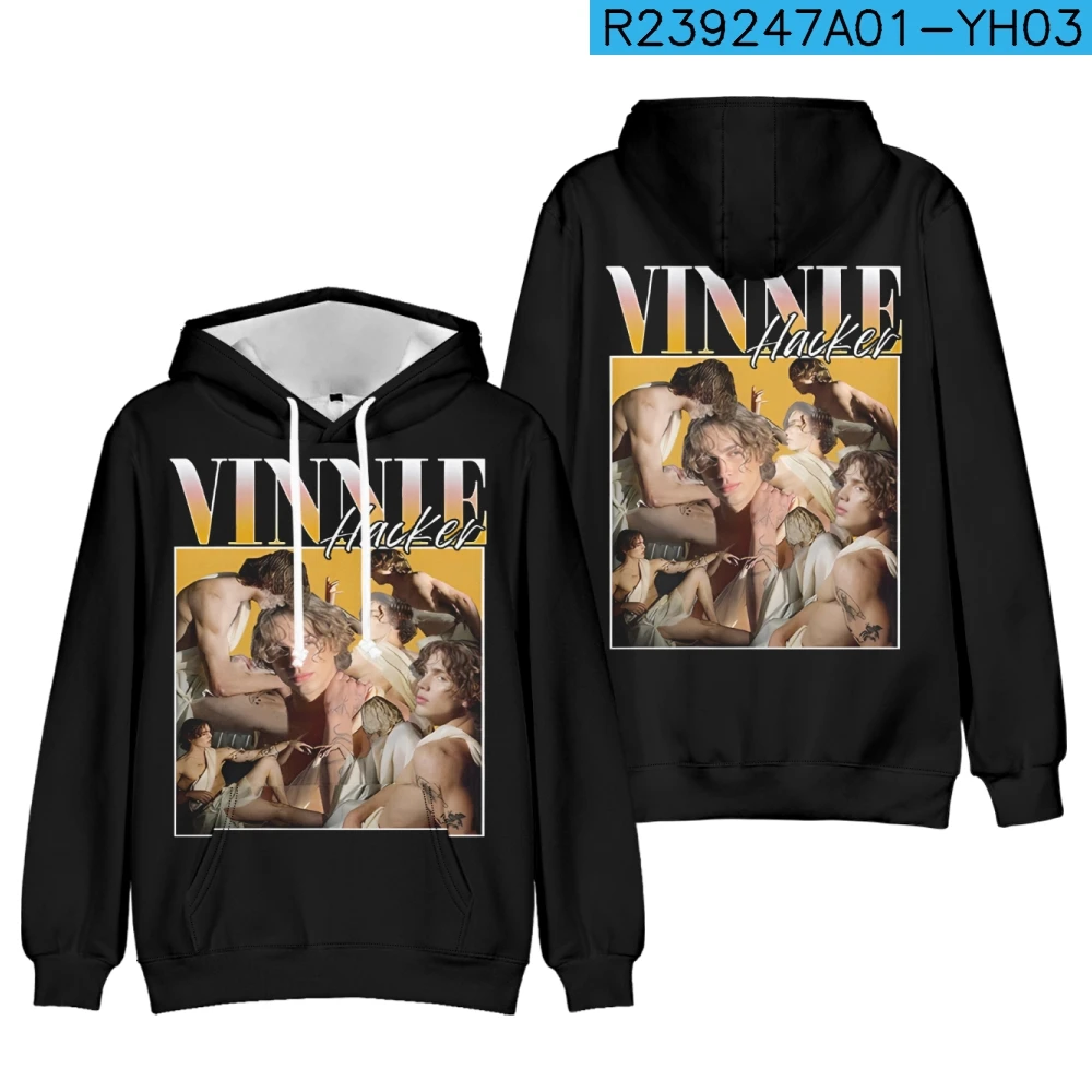 Vinnie Hacker Merch Oversized hoodies Women Men Fashion O-neck Short Sleeve Funny  Graphic  Streetwear Vinnie Hacker Merch tops