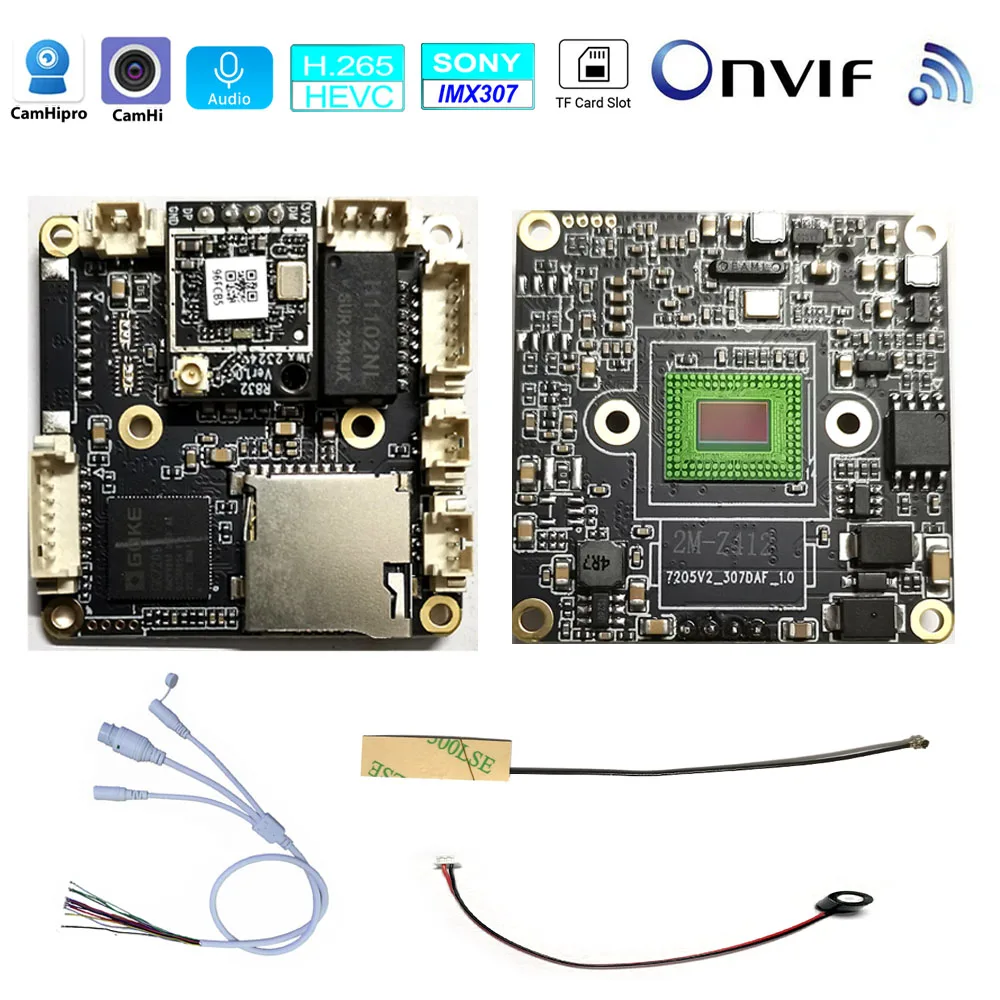 Wifi IP Camera Board 1080P CMOS Sony307 Module 2.0MP CamHipro App For replacement Home Security Camera Wireless Surveillance