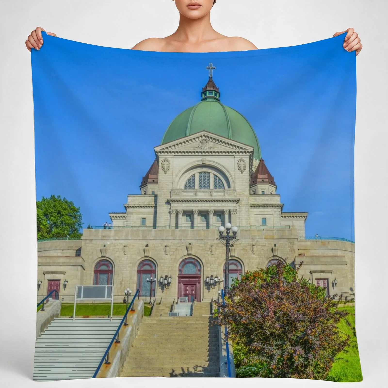 Saint Joseph Oratory Montreal Canada Throw Blanket couch cozy soft plush fuzzy picnic outdoor blanket