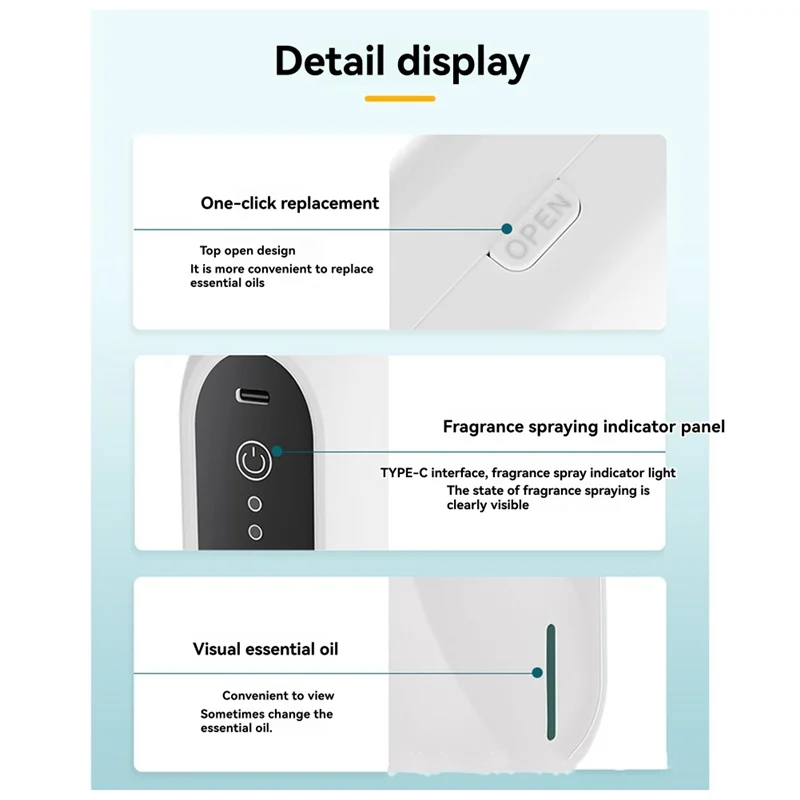

A99G-Scent Machine Аромадиффузор Покрытие 200M3 Домашний ароматизатор Настенный BT APP Control Вилка стандарта США