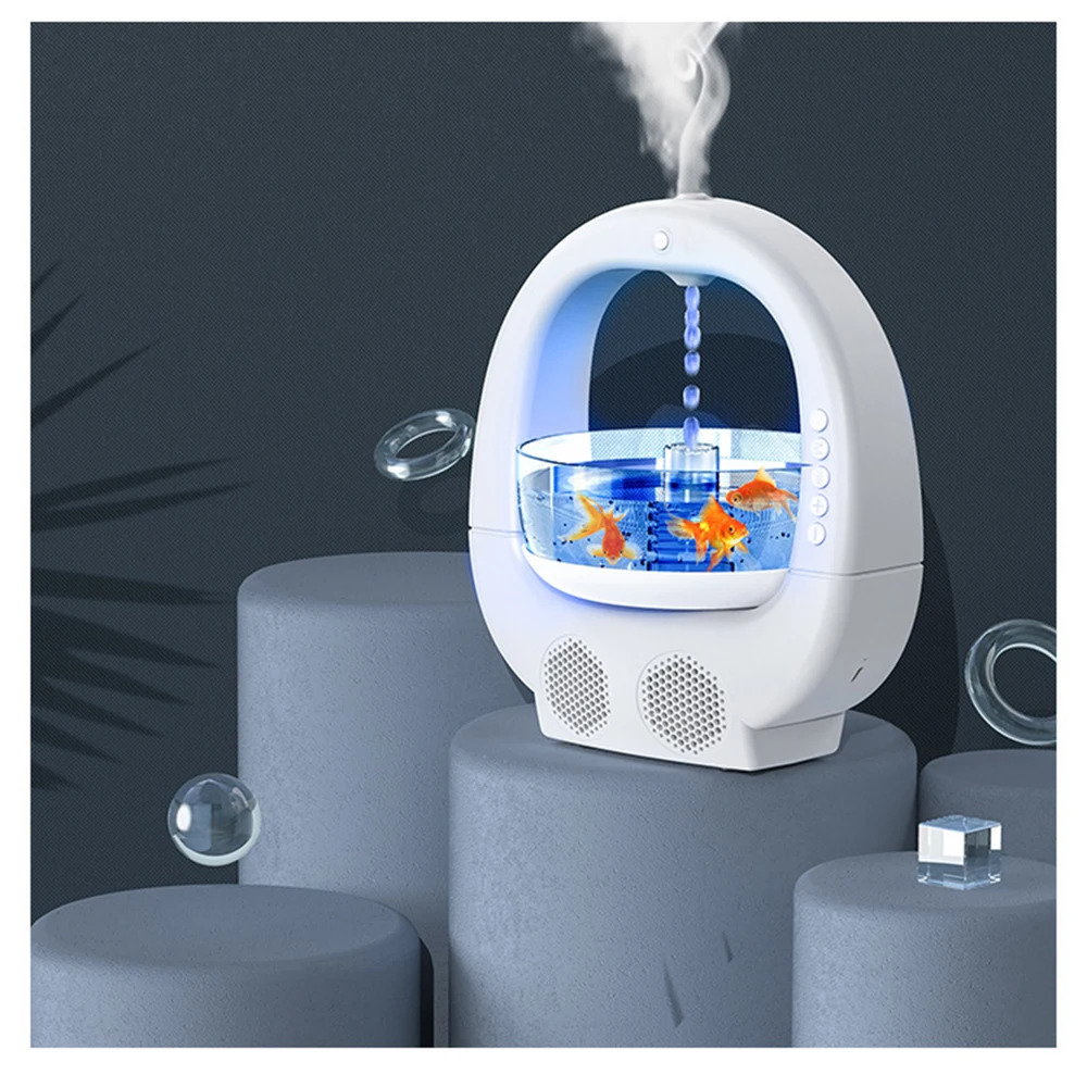 Portable Mini Humidifier, Small Cool Mist Humidifier with Night Light, USB Personal Desktop Humidifier for Baby Bedroom l Office