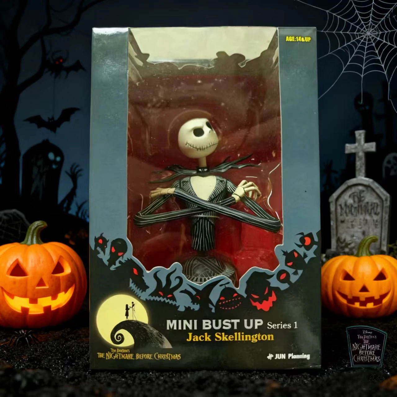 

Планирование Джуна Диснея «Кошмар перед Рождеством» Мер и Джек Скеллингтон Mini Bust Up Series 1, фигурки, подарок на Хэллоуин