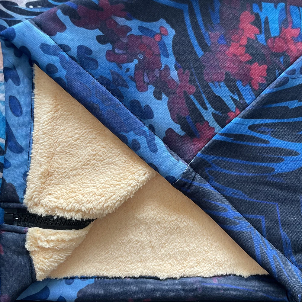 الحيوان الفني زيبرا شريط مطبوعة الرجال سترة معاطف طويلة سترة الصوف أفخم سترة سميكة ملابس خارجية دافئة حجم كبير الملابس #6