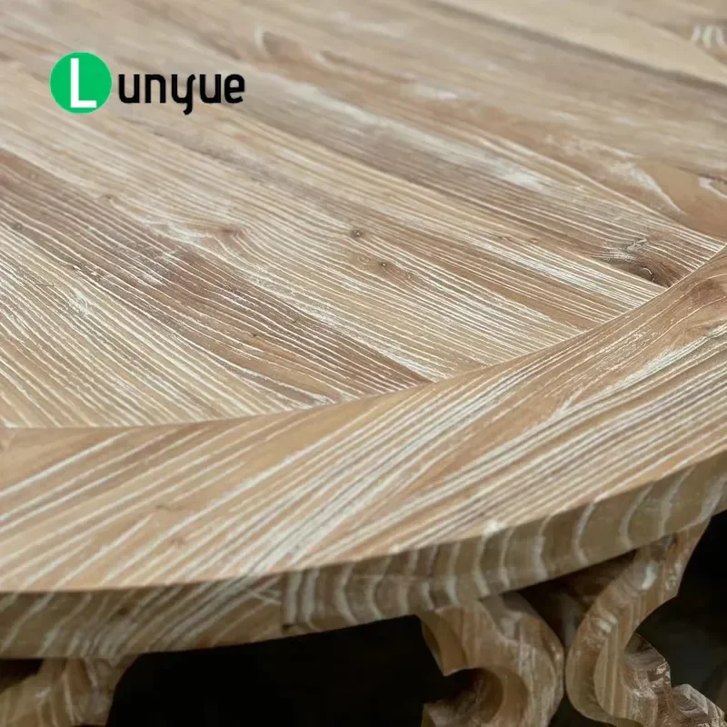 French Retro Handmade Recycled Elm Coffee Table Eco Friendly Durable Custom Living Room Furniture