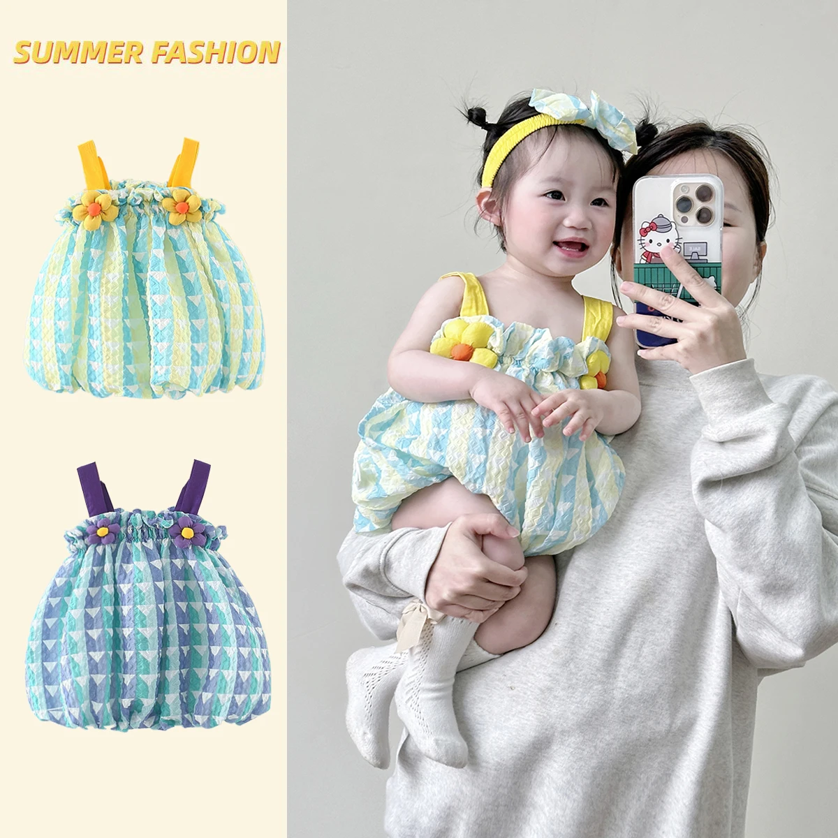 

Платье для маленьких девочек, летнее хлопковое платье с цветочным принтом на подтяжках для девочек, милое пляжное платье для девочек, одежда для малышей, одежда для девочек ﻿ ﻿ ﻿ ﻿