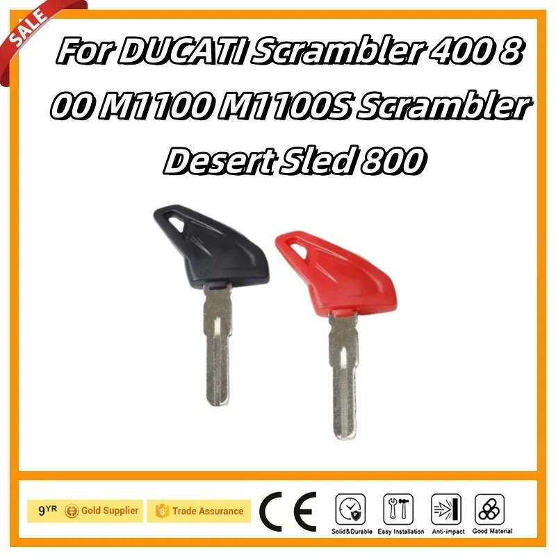 2Pcs Motorcycle Key Uncut Blank Replacement Keys For DUCATI Scrambler 400 800 M1100 M1100S Scrambler Desert Sled 800