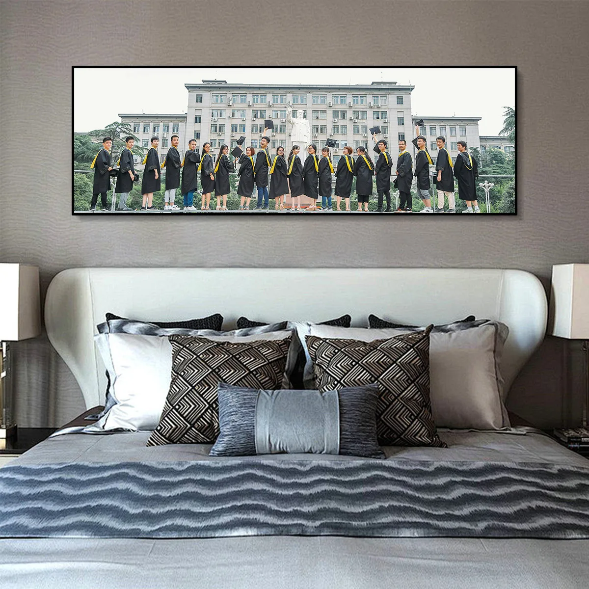 1 Customized Graduation Photo/ Send Photo Poster, Large Horizontal Poster Without Frame, 150x50cm Canvas Ink Art - Upload Landsc