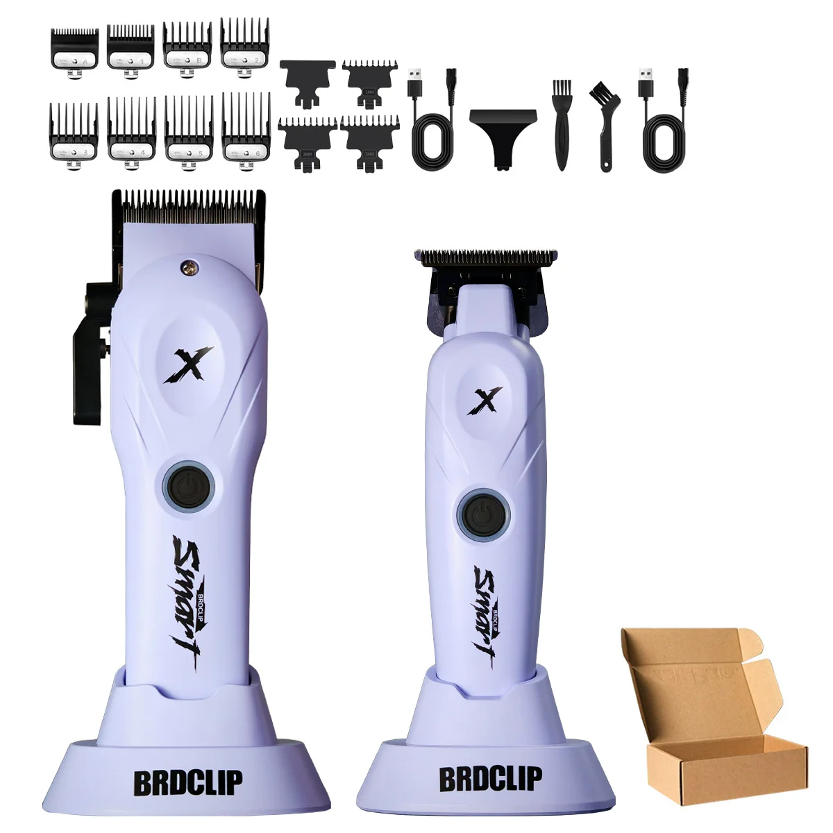 BRDCLIP 108 109 609 Paars Kapper Professionele 8800 RPM 4500 mAh Tondeuse 10000 RPM Salon Elektrisch Scheerapparaat 7700 RPM Tondeuse
