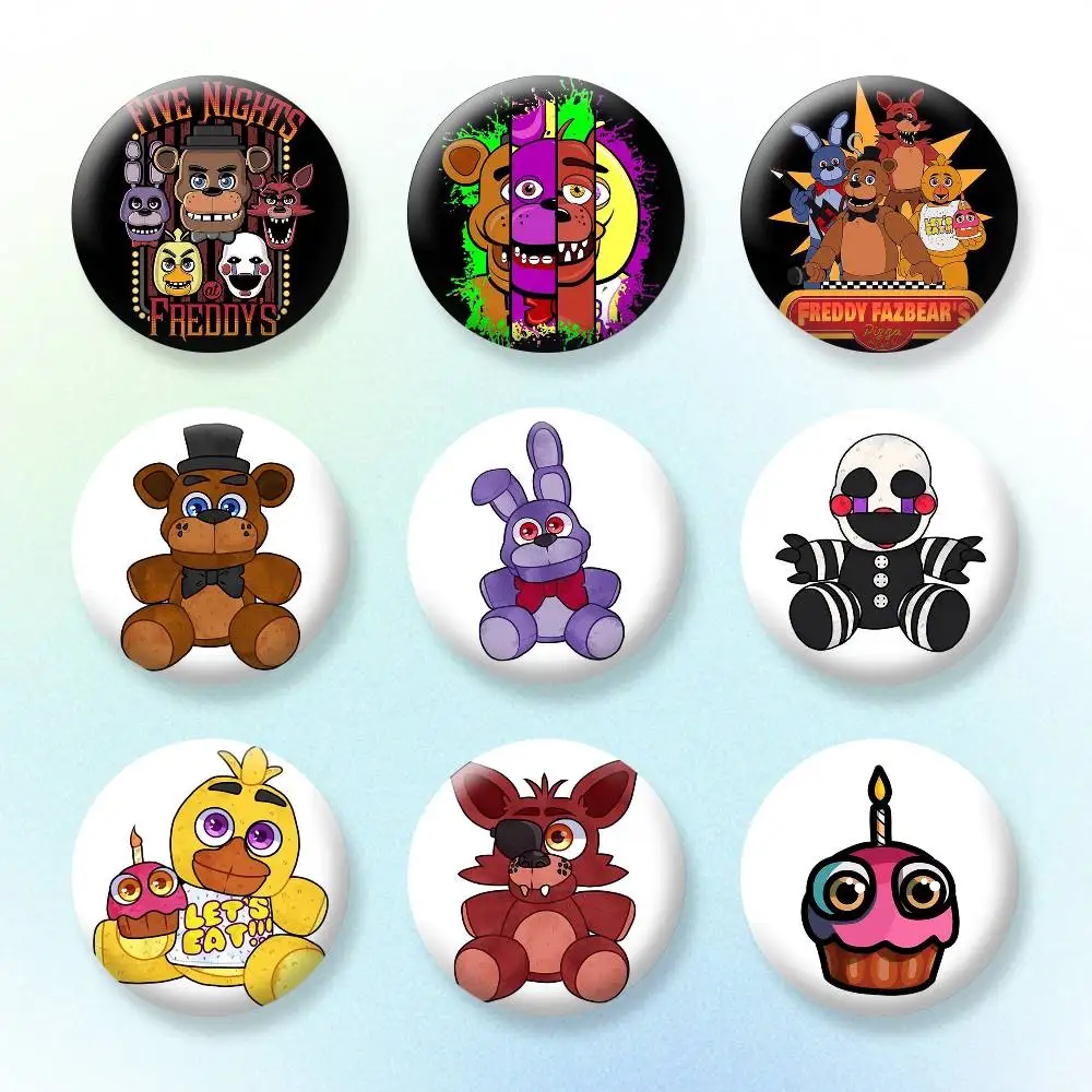 

F-Five Game night at freddys Brooches Cartoon Badge Pins Backpack Hat Accessories Friend Gift