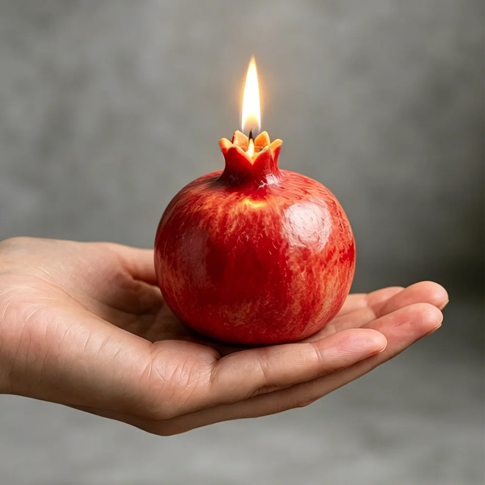 Granatapfel-Silikonform 3D Frucht-Kerzenform Seifenherstellungswerkzeug Harz-Gips-Ton DIY Bastelwerkzeug Heimdekoration Partydekoration Geschenk