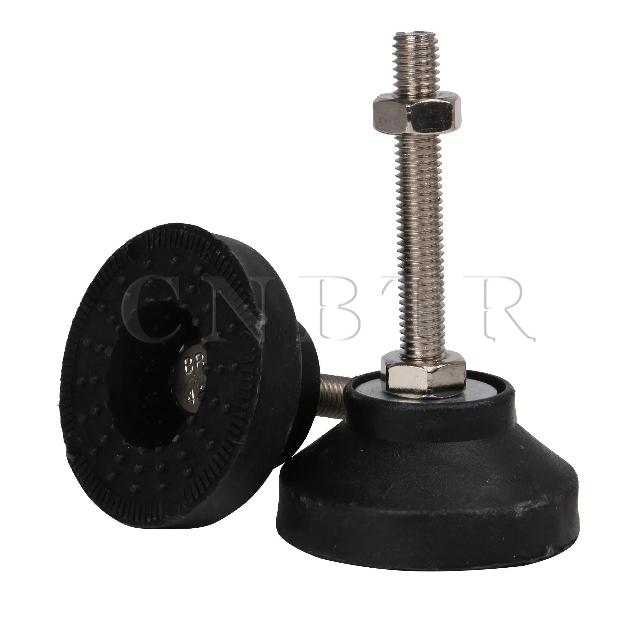 Cnbtr 8 peças móveis niveladores riser m8x60mm fio náilon & metal para mesa